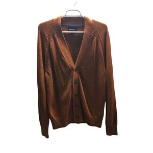 Bonobos Sweater Women's Size Medium Slim Brown 100% Cotton Long Sleeve